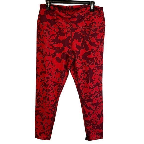 NWOT ZELLA Studio Lite Flex High Waist 7/8 Leggings in Burgundy London Roisin - Picture 8 of 9